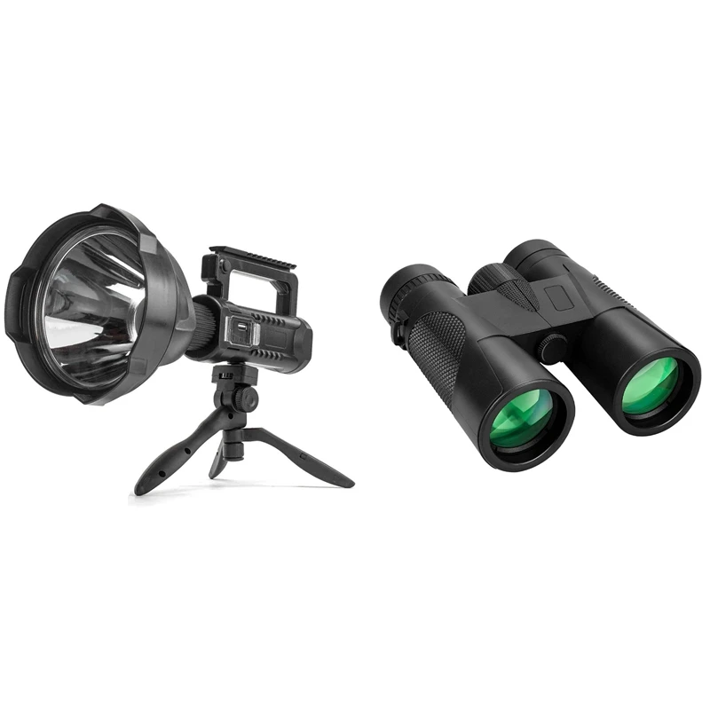 

12 x 42 Binoculars for Adults Night Vision Binoculars & Rechargeable Spotlight Flashlight High Lumens