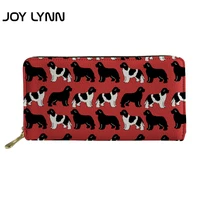 joy lynn luxury women wallet cute doggy and footprint design fashion pu leather purse clutch bag female passport cover mujer