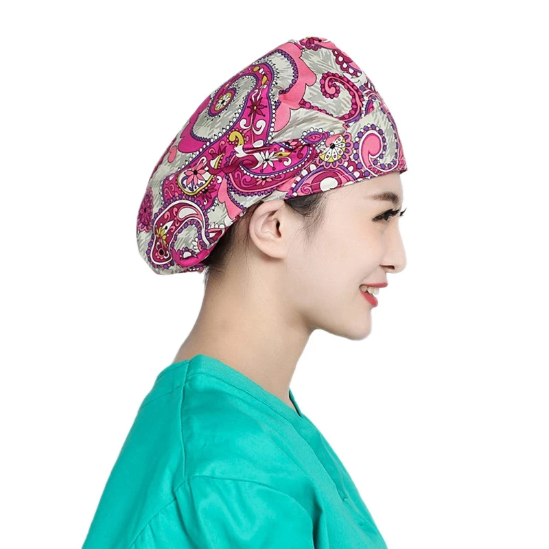 2 предмета женские скраб шапка шапочка медсестры Регулируемый бандаж пушистый