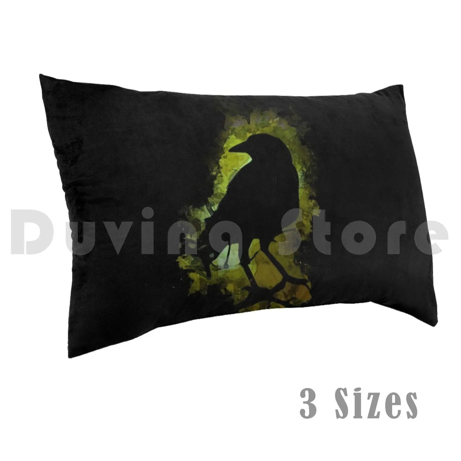 

Raven Pillow Case DIY 50x75 Raven Crow Bird Corvus 2020 Beautiful Wildlife Nature Animal Black Watercolor