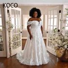 Свадебные платья MACDUGAL 2021, простое милое Тюлевое пляжное свадебное платье, аппликация с открытыми плечами, женское платье