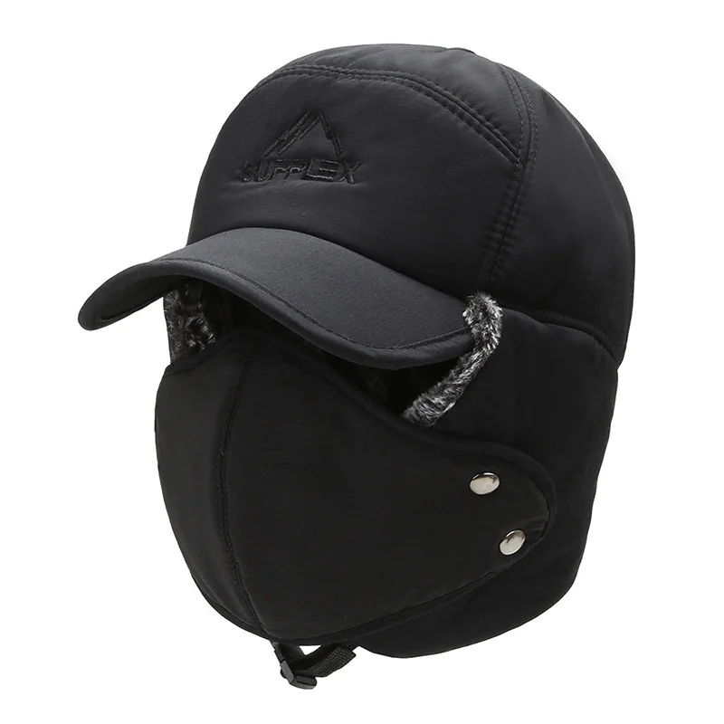 

Зимняя шапка Lei Feng, мужская хлопковая шапка, уличные шапки для верховой езды, шапки для защиты от холода, теплые шапки для катания на лыжах и б...