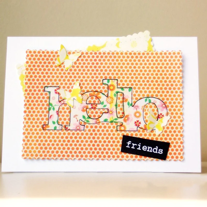 Hello Word штампы для создания карт Скрапбукинг металлические резки Новинка