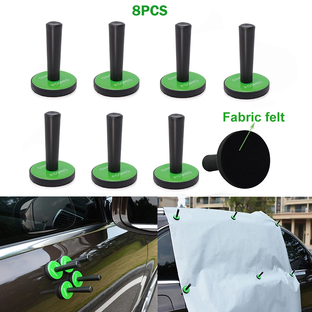 FOSHIO 8pcs Vinyl Wrapping Tool Car Wrap Film Magnet Holders Window Tint Carbon Fiber Sticker Decal Fixer Felt Magnetic Fix |
