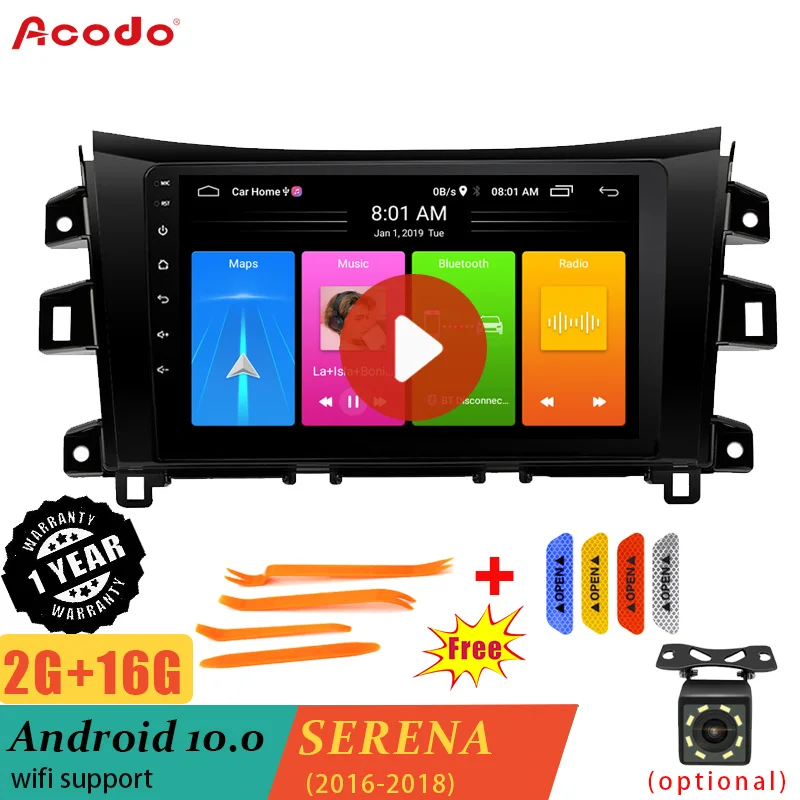 

ACODO для NISSAN NAVARA NP300 2016-2018 2G RAM + 16G ROM 2 Din Android 10 мультимедийный видеоплеер Авто Стерео