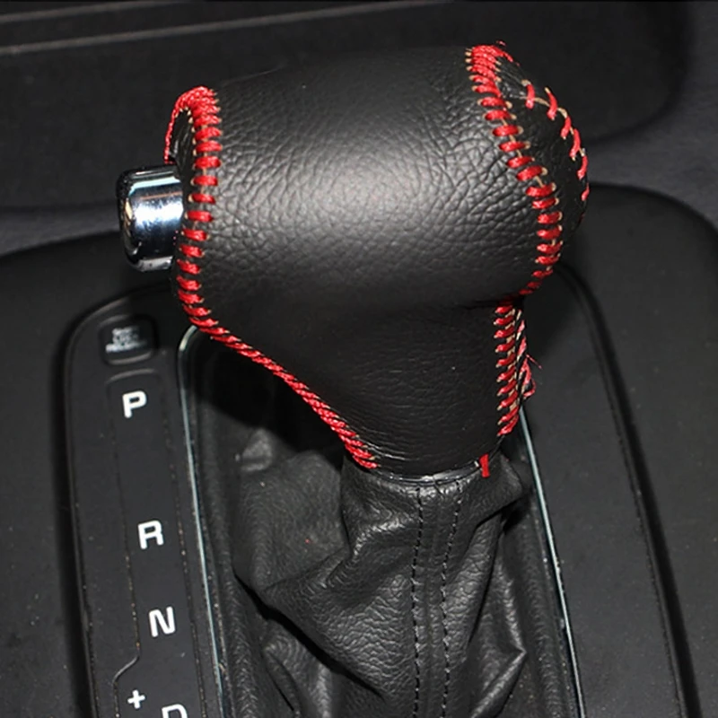 

Genuine Leather Gear Shift Knob Lever Cover Case For Kia Sportage R with Stitching