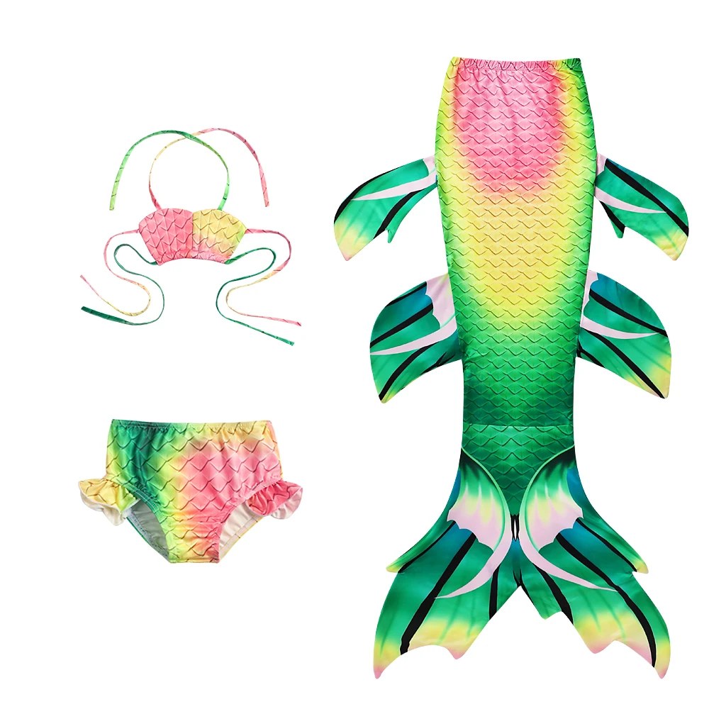 2019 новое летнее платье принцессы с хвостом русалки для девочек комплект бикини