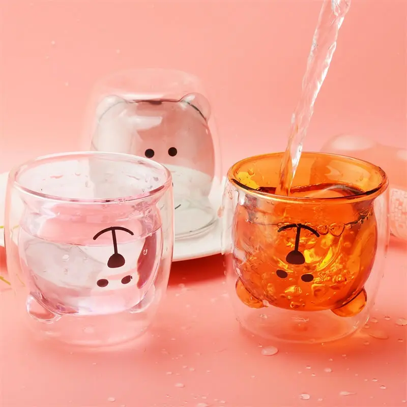 OBR 270 мл креативная стеклянная кружка с двойными стенками милая кофейная