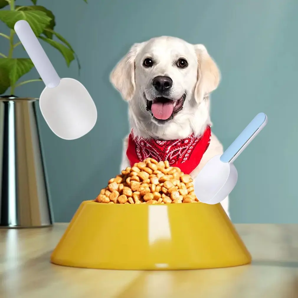 

Multifunctional Spoon Food Shovel For Cats And Dogs Arc Design Handle Belt Clip Design Comfortable Grip