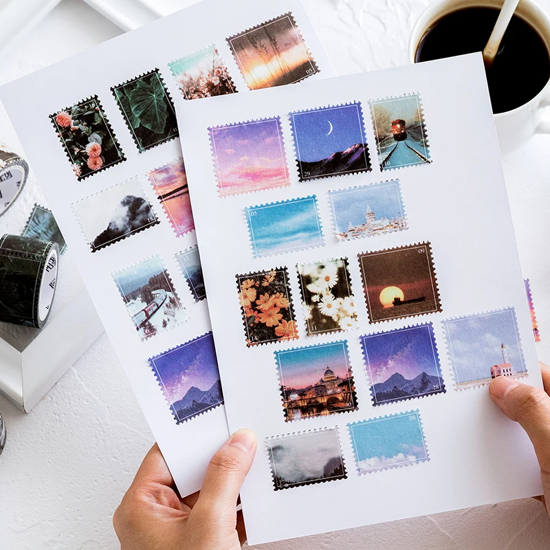 Винтажные дорожные серии Bullet Journal васи лента Ретро-марки кофе декоративная клейкая лента DIY Скрапбукинг наклейка этикетка