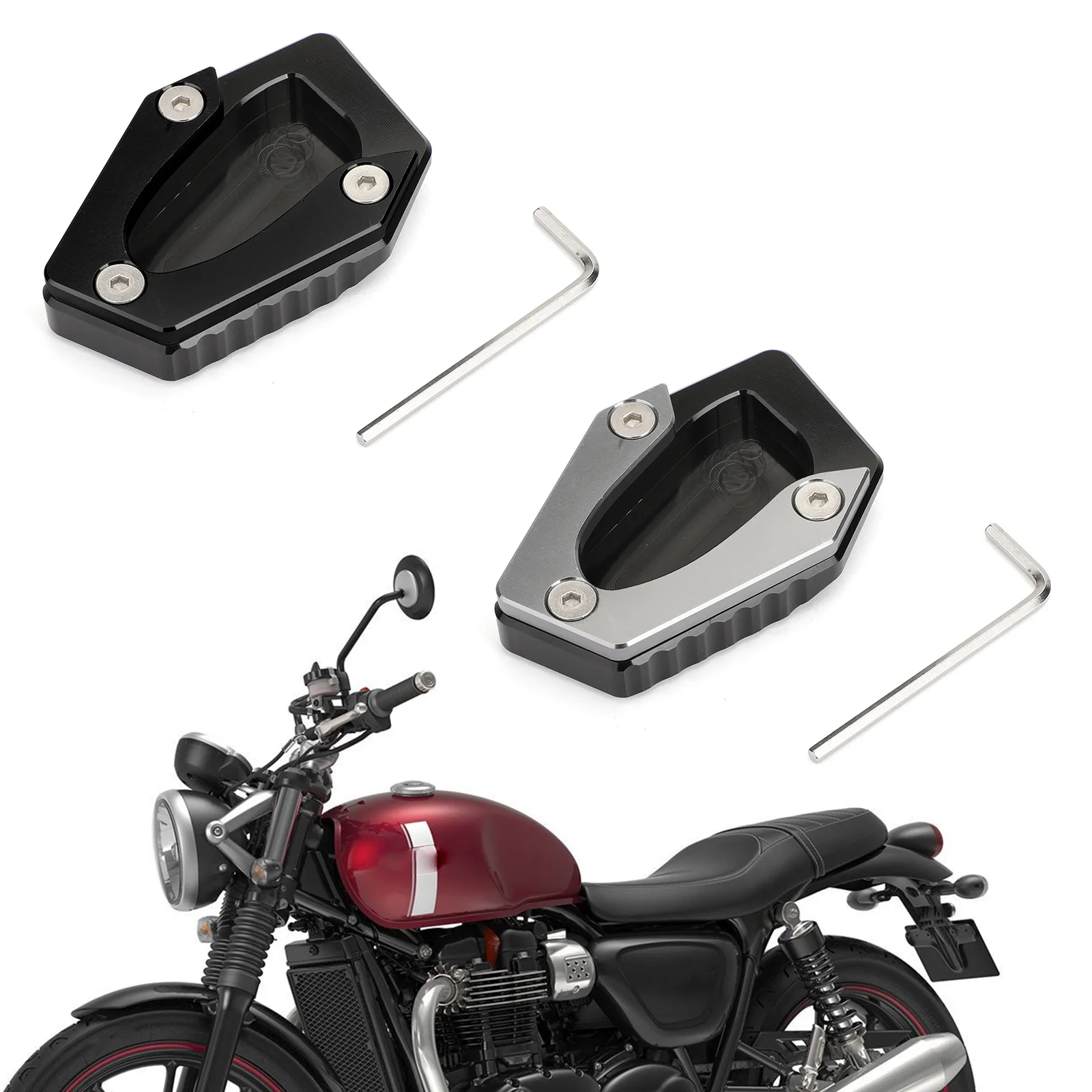 Areyourshop для TRIUMPH STREET TWIN 2016 2019 подставка увеличитель пластины алюминиевые