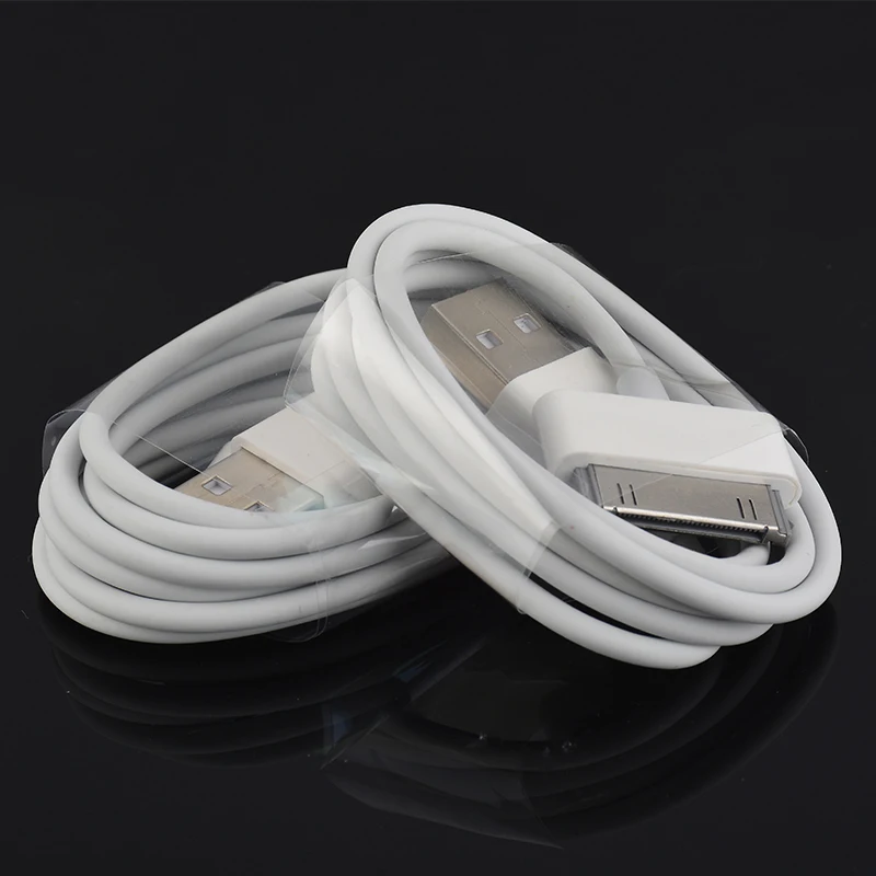 20 шт./лот usb кабель для зарядки данных iphone 4 4S ipod nano ipad 1 2 3 30 pin 1m шнур с