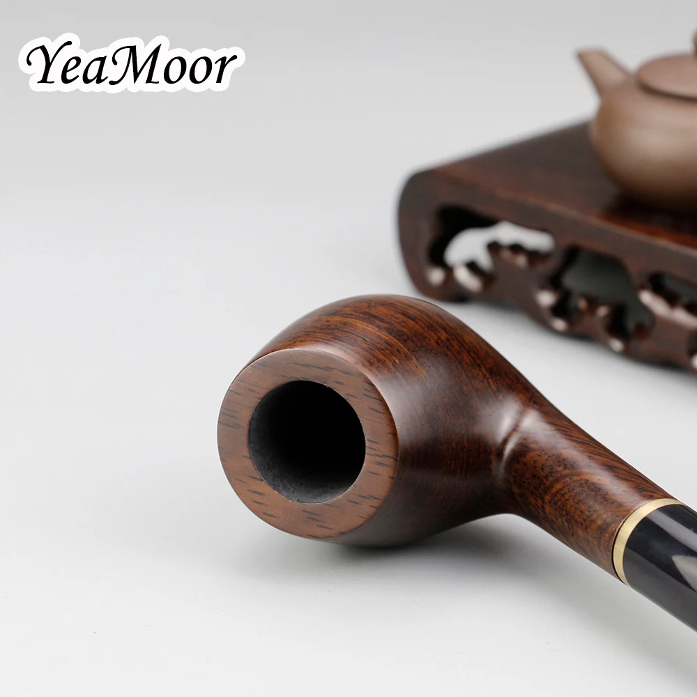 Курительная трубка 9 мм Классический изогнутый фильтр из черного дерева