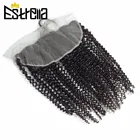 Кудрявые кудрявые волосы, 1 шт., 13 х4, на фронтальной сетке, бразильские, 100% натуральные волосы, связанные вручную, естественного цвета