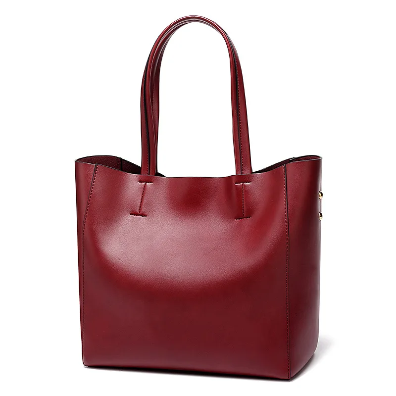 

Bag women's bag new 2021 women's simple Leather One Shoulder Messenger Bag high capacity tote bag women's handbag