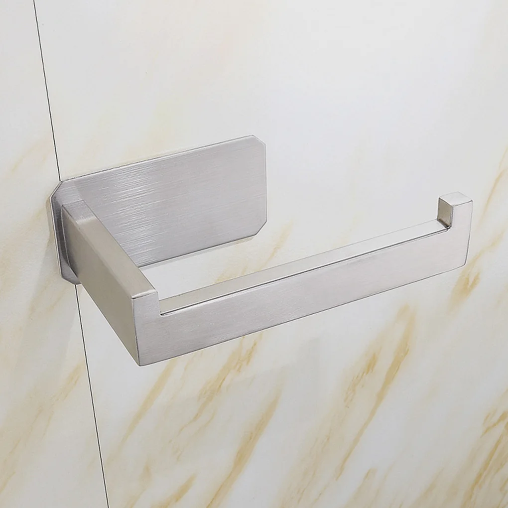 

Wall Mount Toilet Paper Holder No-Drill Self Adhesive Stainless Steel Bathroom Kitchen Roll Paper Accessory Tissue Towel Rack