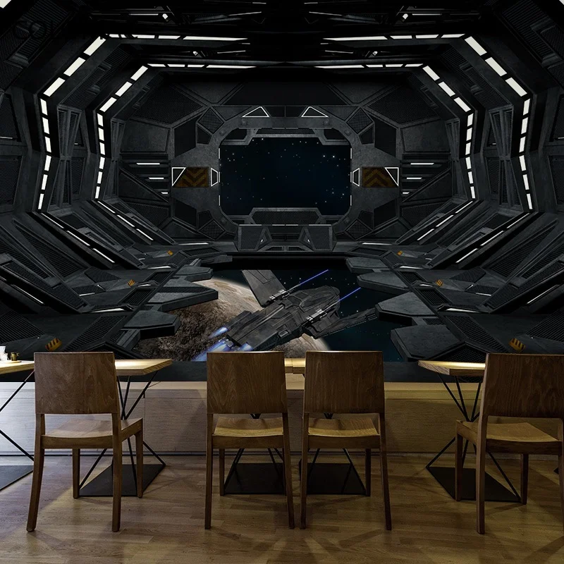 

Colomac Custom 3d Sci-Fi Universe Space Capsule Future Technology Starry Sky Shop Bar Internet Cafe Wallpaper Dropshipping