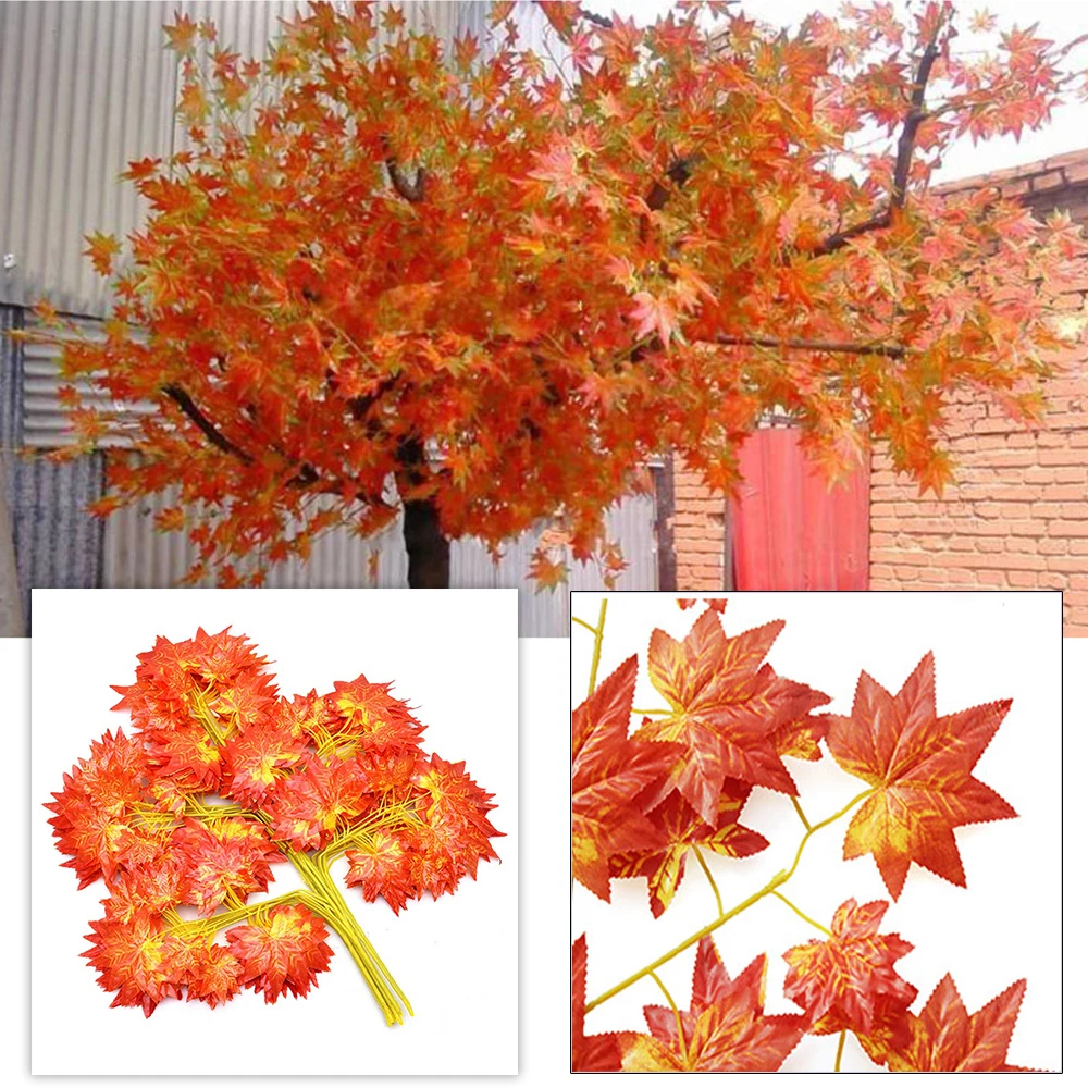 12 шт./лот искусственный фикус Microcarpa лист пластиковые ветви дерева на открытом