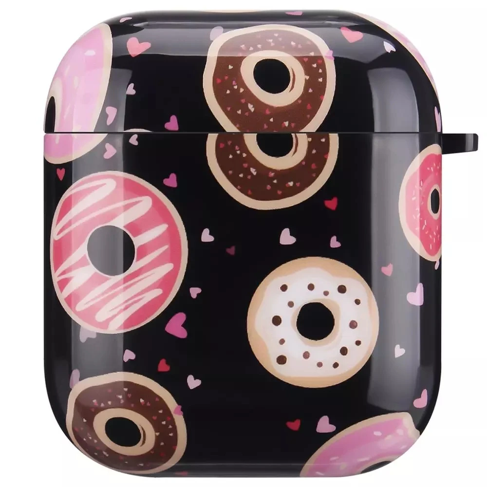 Чехол для наушников AirPods Cute Donuts защитный чехол из ТПУ зарядки Apple с брелоком |