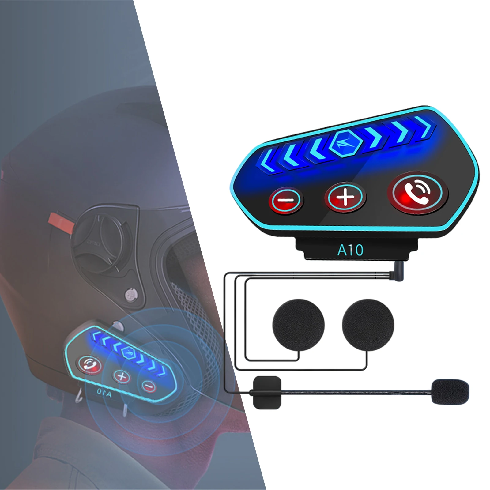 

2021 гарнитура для мотоциклетного шлема Беспроводная Bluetooth 5,0 наушники Динамик мА управление вызовом