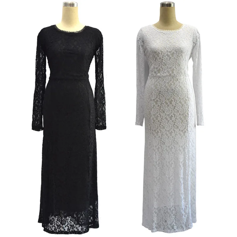 Women Vintage Lace Party Dress Plus Size large 7XL long Sleeve boho Floor Length Summer Maxi Long robe chemise | Женская одежда