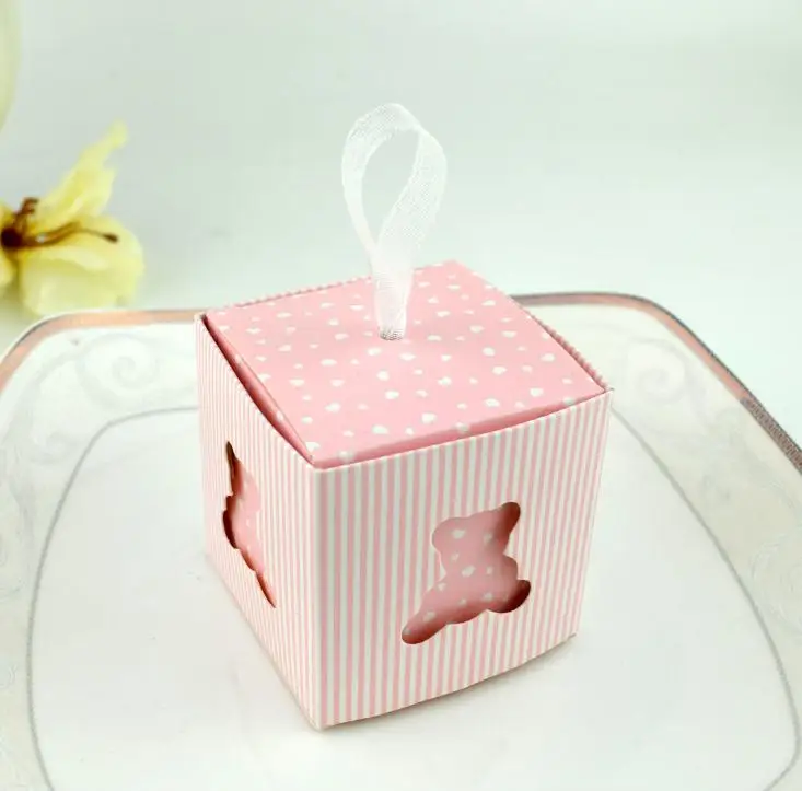 DIY коробка для конфет в горошек розовый/синий/желтый печенья коробки подарков на