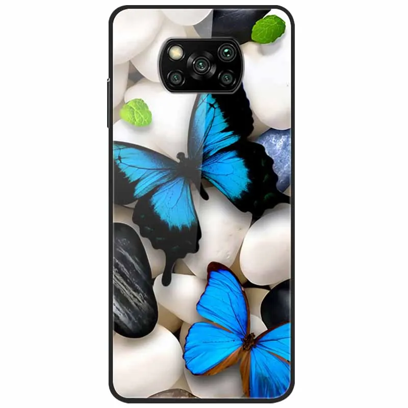 For Poco X3 Pro Case Fashion Cute Tempered Glass Luxury Coque Covers for Xiaomi Poco X3 NFC Cases PocoX3 X 3 Bumper Protector
