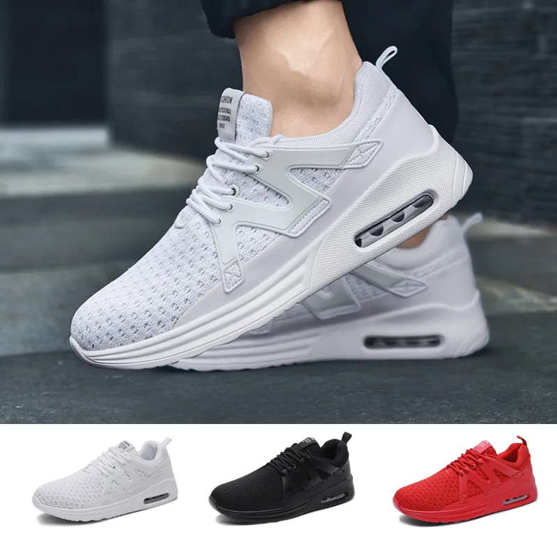 

Men's Running Shoes Outdoor Casual Fashion Breathable Mesh Air Cushion Training Shoes White Sneakers