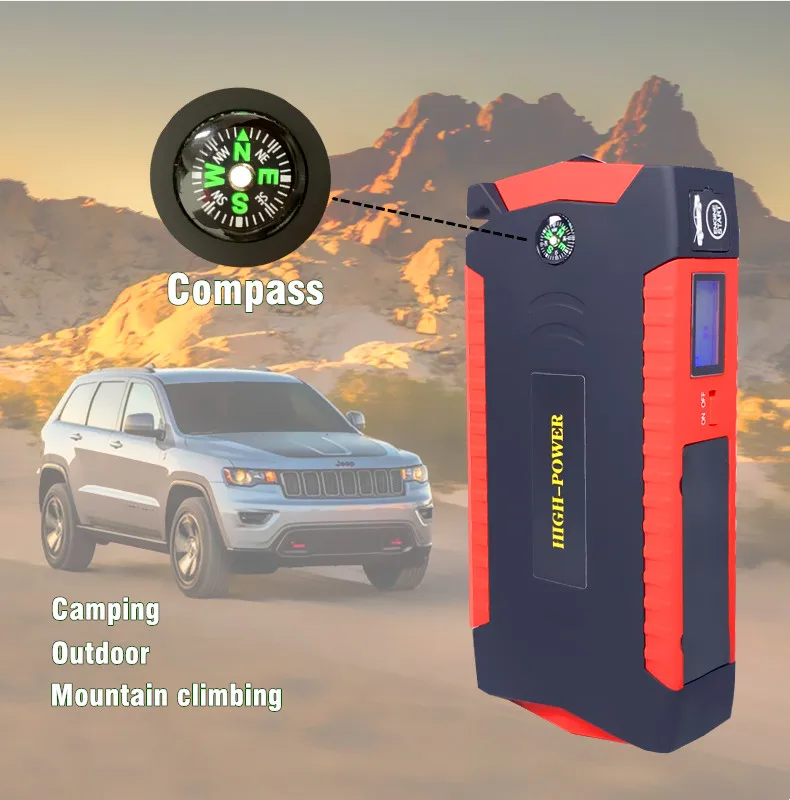 D9 стартер для автомобиля пусковое устройство аккумулятор Power Bank 600A авто