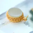 Новая женская оригинальная ажурная саше для статуи Будды ожерелье Ожерелье S925 серебро инкрустированный Hotian нефритовый кулон