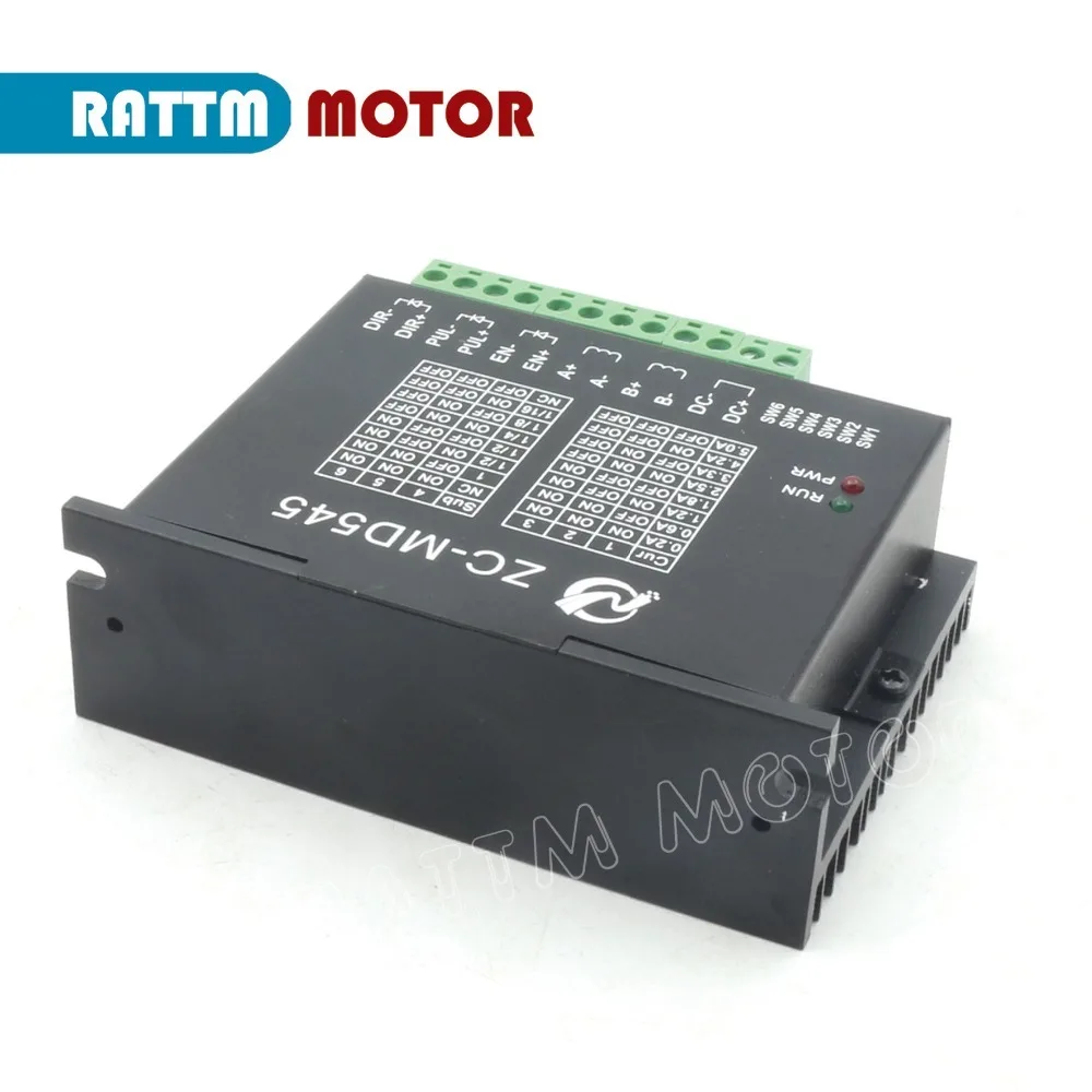 ZC-MD545 Драйвер шагового двигателя контроллер 5A 12-40VDC 16 микро-шаг для ЧПУ фрезерный станок 57,42, 60,39 шаговый двигатель