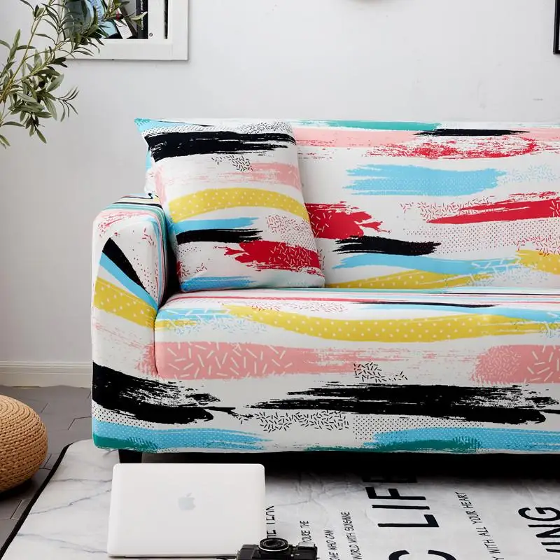 

50 Stretch Slipcovers Sectional Elastic Stretch Sofa Cover for Living Room L shape Armchair Cover Single/Two/Three seat