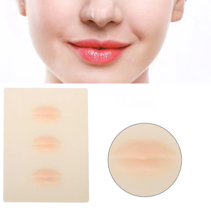 1 шт. силиконовый Перманентный макияж для тренировки кожи губ тату поддельная