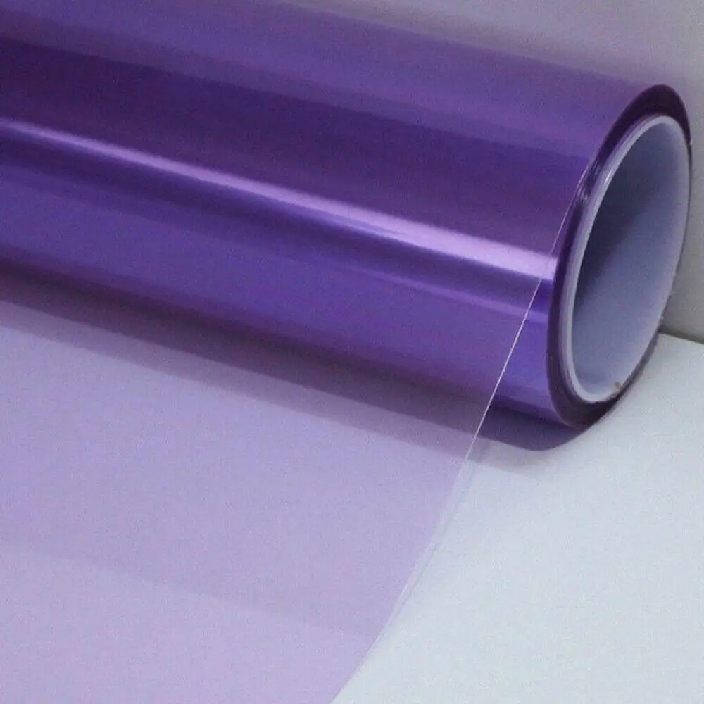 

Purple Color Changing Film Car Headlight Tint Film Taillight Fog Light Vinyl Decor Waterproof 30x180cm 1Pc