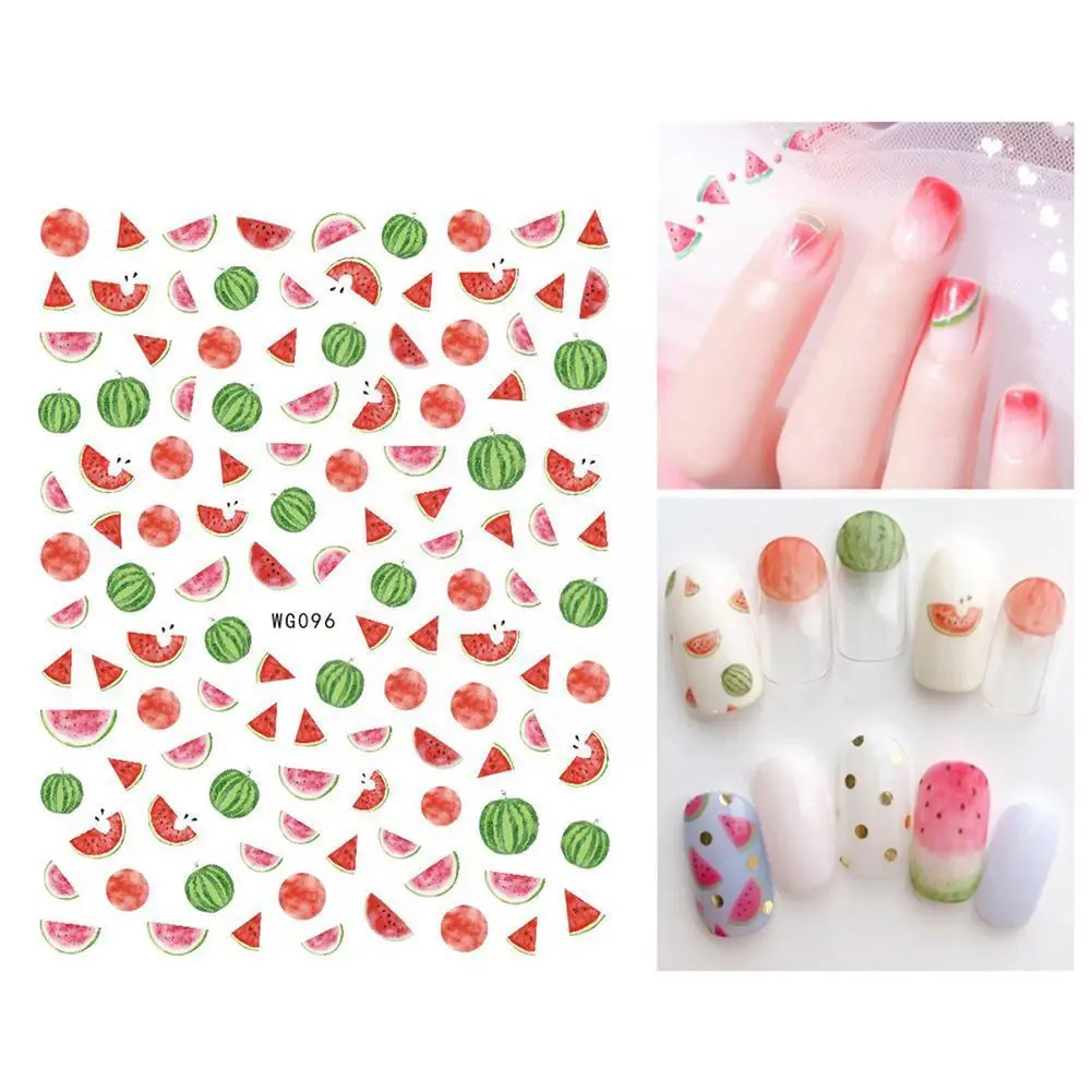2021 New Spring Summer Fruits Sliders Nails 3D Nail Hot Design Decoration Foil Supplie Tips Sticker Sell D X1J8 | Красота и здоровье