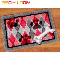 latch hook rug kits make your own rug paw with bone crocheting cushion diy carpet rug acrylic yarn printed canvas hobby crafts
