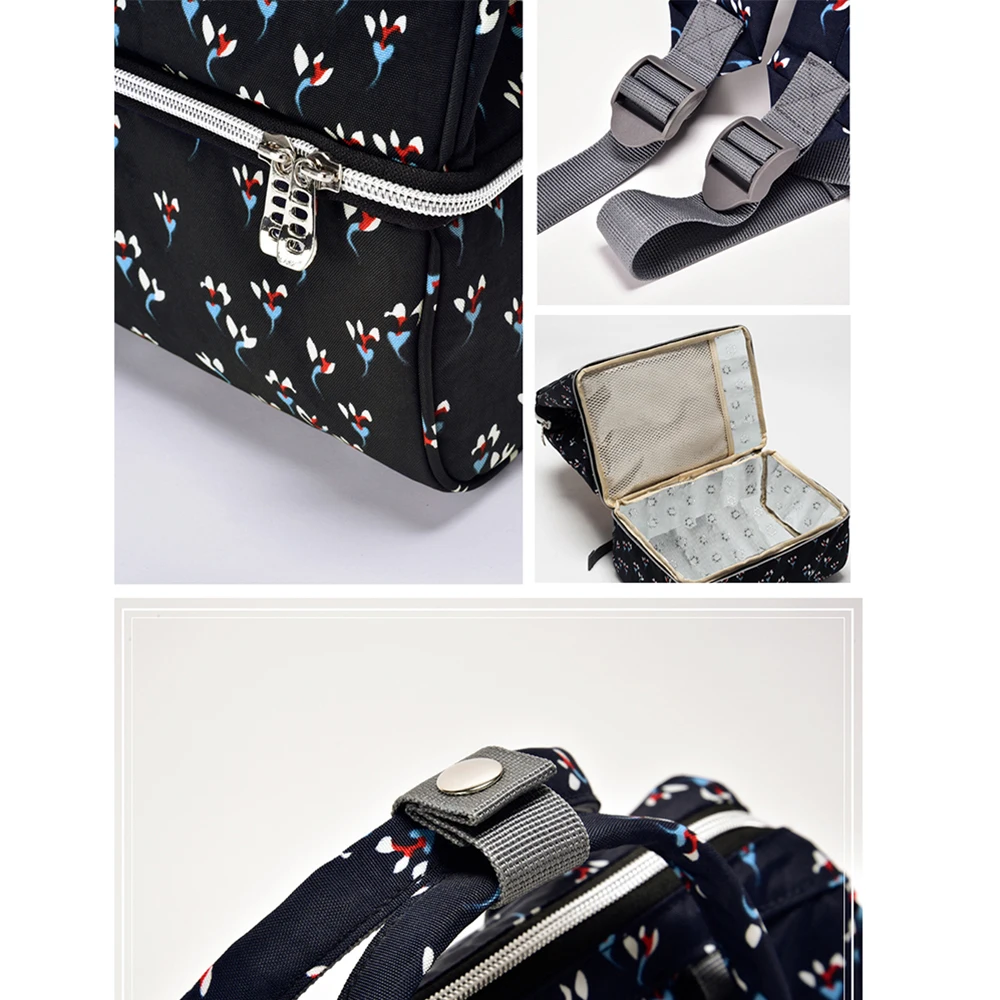 Вместительная сумка для мам рюкзак подгузников аксессуары влажная