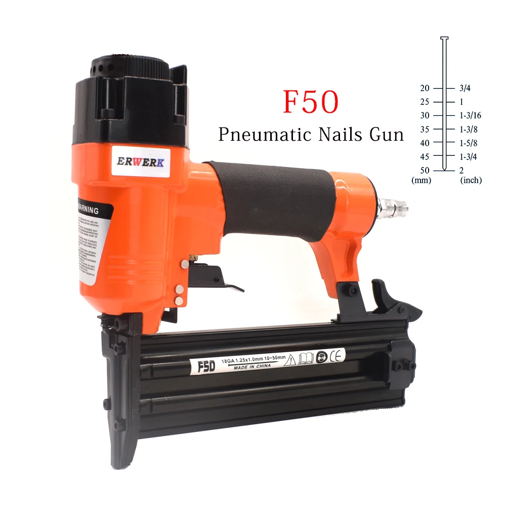 Framing Pneumatic Nails Gun 18-Gauge Brad Nailer F50 Air Nai