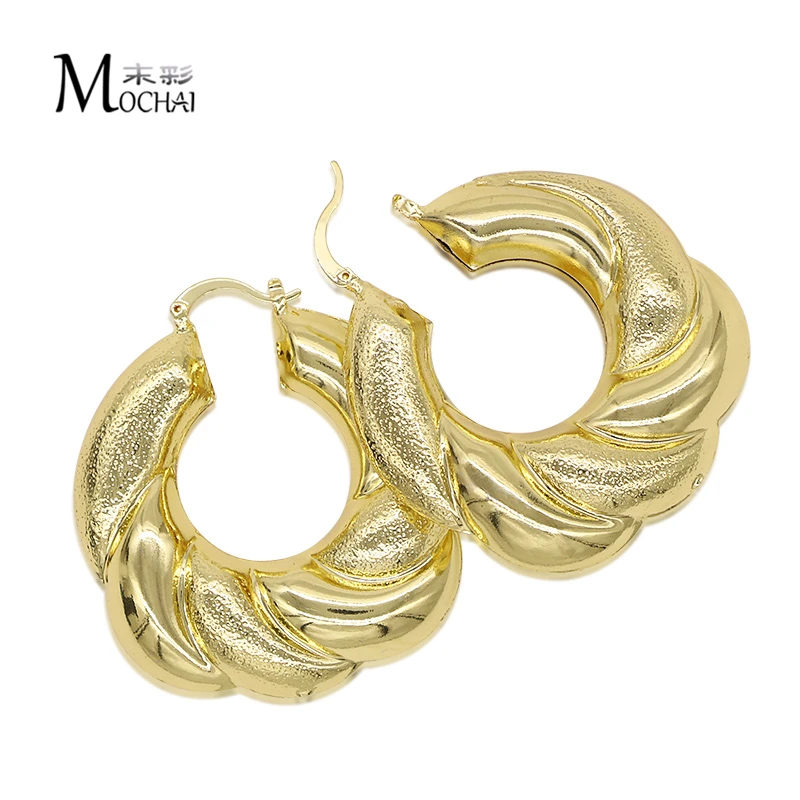 Европейские и американские модели латунь вакуумное покрытие трехмерные серьги