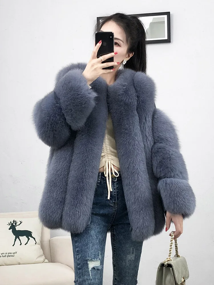 fur coat real fur fox fur coat winter ladies and women real fox fur coat detachable real fur coat 2020 hot sell