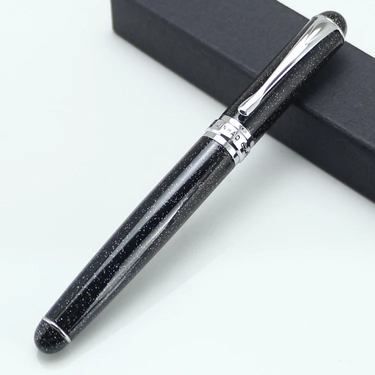 JINHAO 750 черная и серебряная шариковая ручка с красочными песками канцелярские