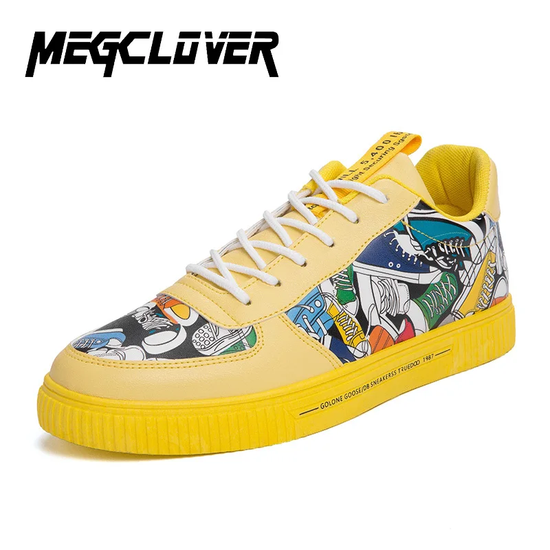 2019 стильные дизайнерские повседневные туфли мужские желтые кроссовки цвет