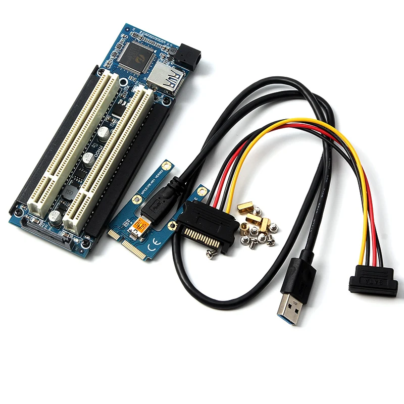 Новейший мини PCI-e двойной PCI адаптер мини-кабель-соединитель в слот для карты