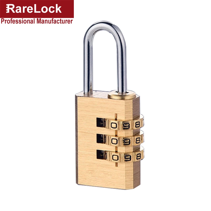 Mini Brass Combination Padlock Copper Password Lock for Warehouse Cabinet Bags Gym Locker Rarelock A | Обустройство дома