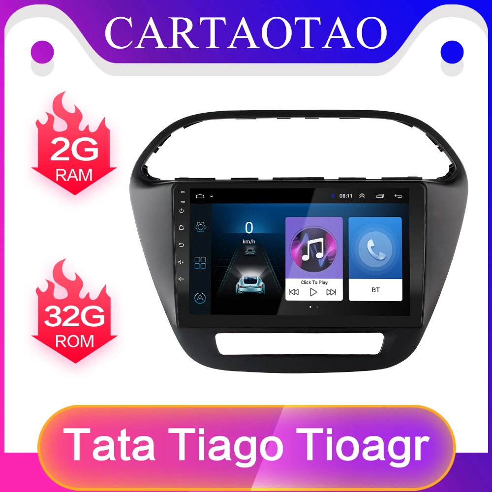 2din Android для TATA Tiago/Tiagr автомобильный Радио мультимедийный плеер 2 din wifi FM навигация