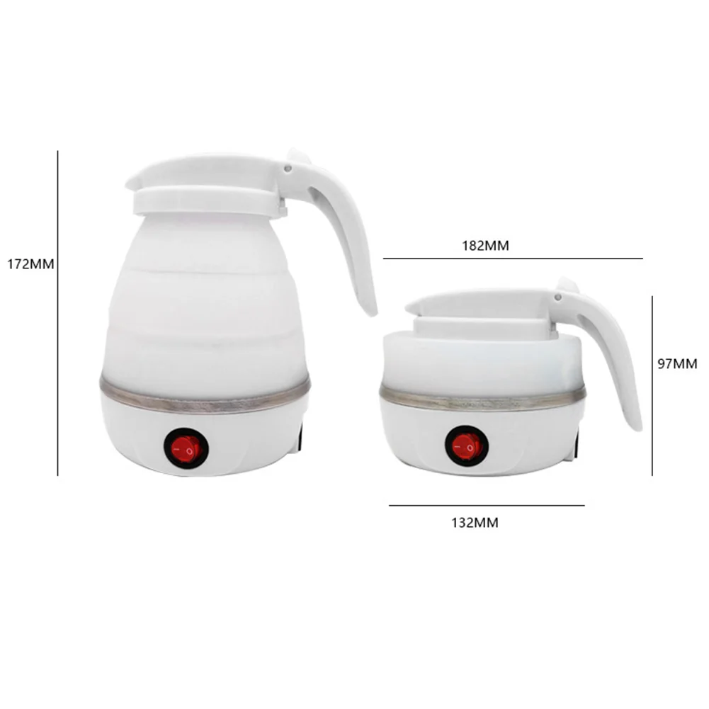 

600W Silicone Portable Boiling Water Tea Pot Foldable Electric Boiler Kettle for Travel Home Use Kitchen Gadgets