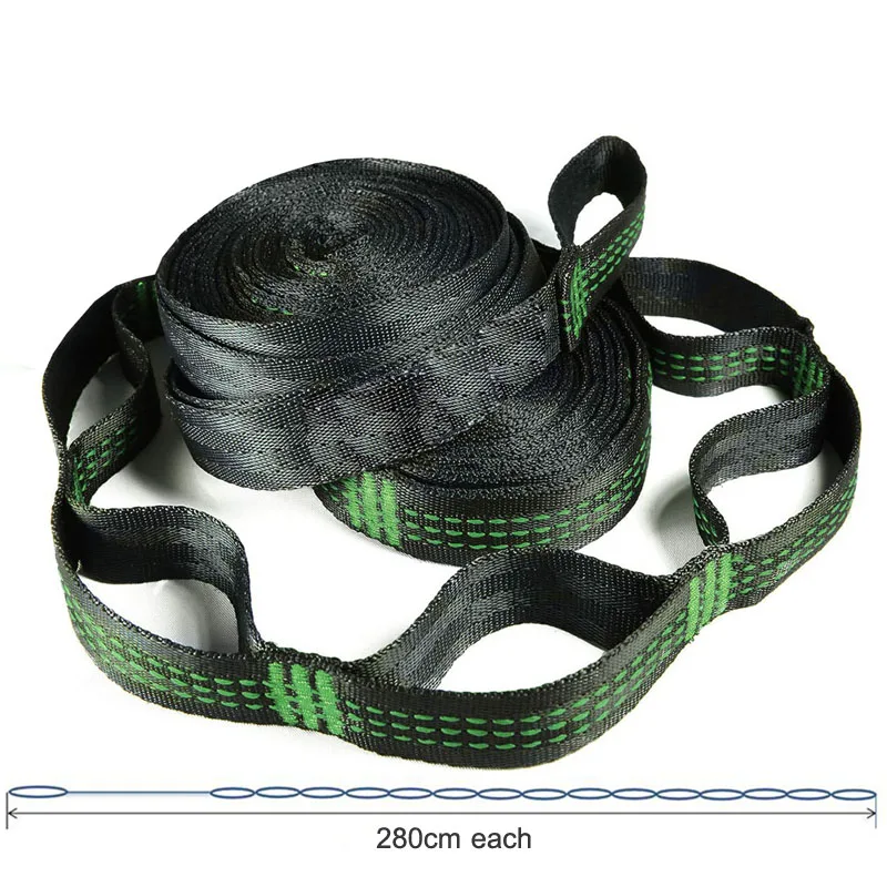 2PCS Hammock Straps& Belts  Extra Strong & Lightweight Ropes and 600 LBS Breaking Strength, No Stretch Polyester