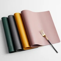 ins nordic leather waterproof oil proof and heat insulating home western food pad placemats for table mat kitchen accessories