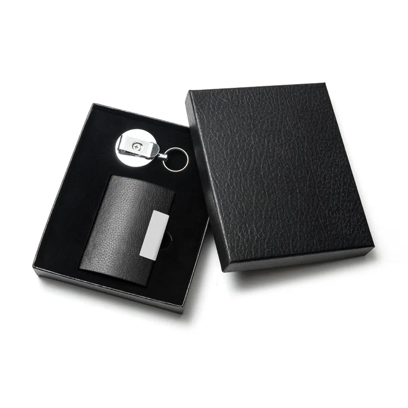 

YAMBUTO New Wallet Set High Quality RFID Metal Card Holder Aluminum Box Stainless Steel Key Holder Giftbox Retail Wholesale