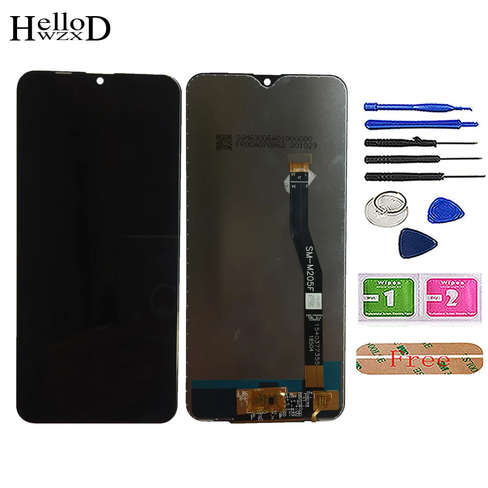 

Mobile LCD Display For Samsung Galaxy M20 2019 SM-M205 M205F Touch Screen Digitizer Panel Assembly Frame Glass Frame Tools